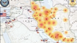 نەخشەی گرافیکی هێرشەکانی سەر ئێران