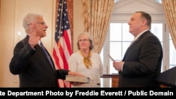 Secretary Pompeo Officiates the Swearing-In Ceremony for Robert Destro as Assistant Secretary (November 22, 2019)