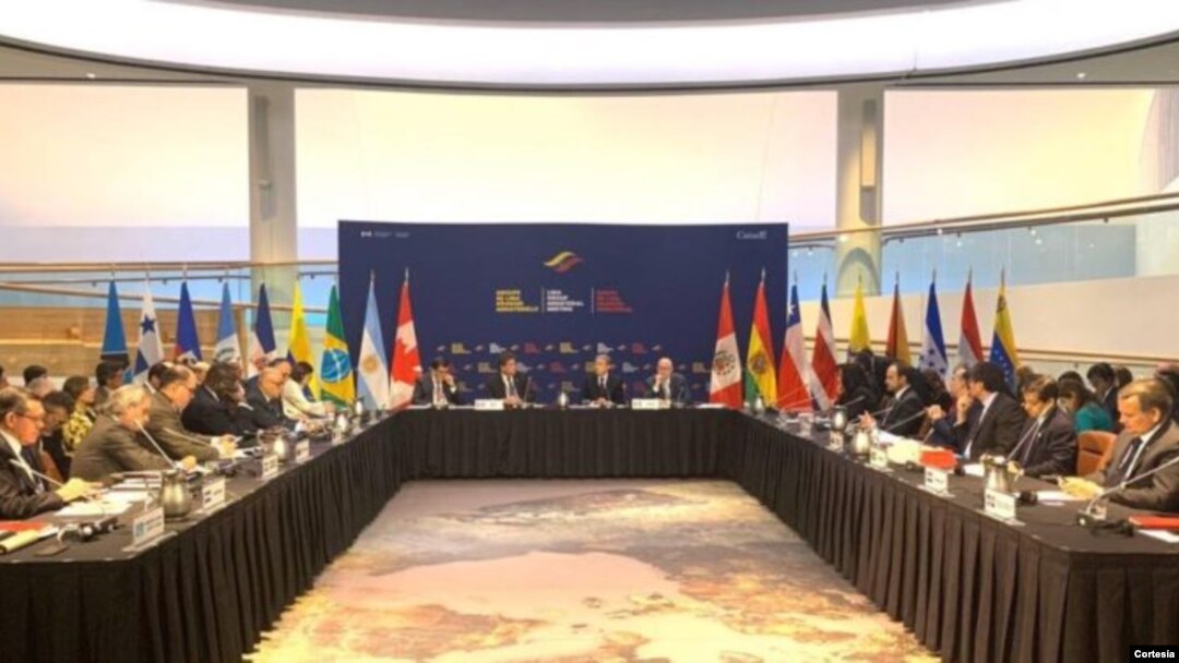 Reunión del Grupo de Lima en Gatinaeu, Canadá. Febrero 20, 2020. Foto: Cortesía.