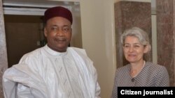 Irina Bokova Babbar Daraktar UNESCO da Shugaban kasar Niger Issoufou Mahammadou