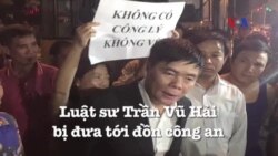 Luật sư Trần Vũ Hải bị đưa tới đồn công an