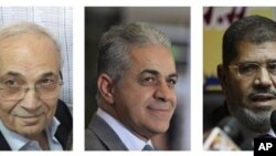 Ahmed Šafik, Hamdin Sabahi i Mohamed Morsi
