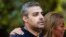 Canadian al-Jazeera English journalist Mohamed Fahmy after being released from Torah prison in Cairo, Sept. 23, 2015.