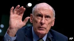 Director of National Intelligence Dan Coats speaks at a Senate Select Committee on Intelligence hearing on worldwide threats, Feb. 13, 2018, in Washington.