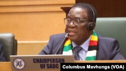 Sachigaro veSADC Vari mutungamiri wenyika, VaEmmerson Mnangagwa.