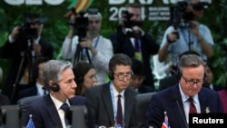 آنتونی بلینکن وزیر امور خارجه ایالات متحده در نشست گروه ۲۰ در پایتخت برزیل 