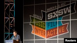 FILE - Bruce Springsteen delivers a keynote address at the South by Southwest (SXSW) Music Festival at the Austin Convention Center, Texas, March 15, 2012. 