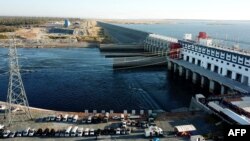 FILE - A general view of the Cambodia's 400 megawatt Lower Sesan 2 hydroelectric dam is seen during the inauguration in Stung Treng province, Dec. 17, 2018. 