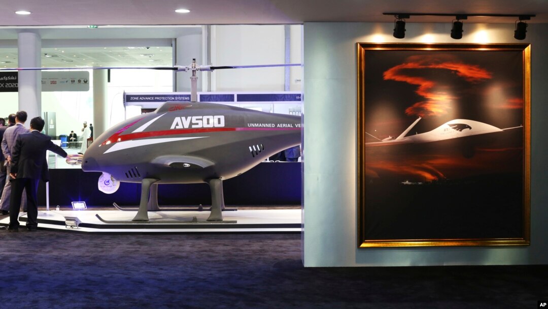 Drone helikopter AV500 buatan China ikut dipamerkan dalam pameran drone di Abu Dhabi, Uni Emirat Arab (foto: ilustrasi). 