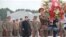 North Korean leader Kim Jong Un visits the Fatherland Liberation War Martyrs Cemetery to pay tribute to the fallen fighters of the Korean People's Army, during commemorations to mark the 62nd anniversary of the end of the 1950-53 Korean War in this undate