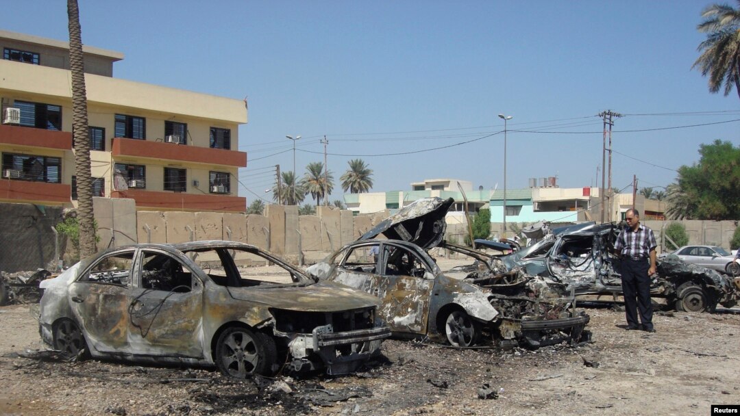Lokasi serangan bom mobil di distrik Kadhimiya, Baghdad. (Foto: Dok)