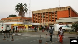 Une vue sur l'hôpital universitaire à Lusaka, le 21 septembre 2017.