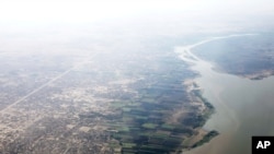 This Jan. 9, 2020, photo, shows a general view of the Blue Nile over Khartoum, Sudan. 