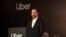 Uber CEO Dara Khosrowshahi addresses a press conference in New Delhi, India, Oct. 22, 2019.