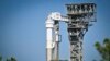 The United Launch Alliance (ULA) Atlas V rocket with Boeing's CST-100 Starliner spacecraft sits at Space Launch Complex 41 at the Kennedy Space Center in Cape Canaveral, Florida on June 3, 2024.