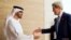 Встреча Джона Керри с кронпринцем шейхом Мухаммедом бен Заидом Аль Нахайяном. Абу-Даби. ОАЭ, 23 ноября 2015.