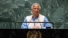 FILE - Muhammad Yunus, chief adviser of Bangladesh addresses the 79th United Nations General Assembly at U. headquarters in New York, Sept. 27, 2024. 