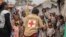 Red Cross officials spread awareness of mpox in the Don Bosco refugee camp in Goma, Democratic Republic of Congo, on Aug. 22, 2023.