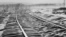 FILE - Snow ripples over railroad ties on the then-new Bailkal-Amur Mainline railway in the far east of Russia in 1978. A Ukrainian source said on Dec. 1, 2023, that its spy agency detonated explosives on the railway line to disrupt military supply routes.