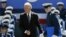 Air Force Number 1 Overall Graduating Cadet David McCarthy smiles after being congratulated by Vice President Joseph Biden during the commencement ceremony for the class of 2014, Wednesday, May 28, 2014.