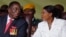FILE: Emmerson Mnangagwa and his wife Auxillia, right, at the presidential inauguration ceremony in the capital Harare, Zimbabwe Friday, Nov. 24, 2017. (AP)