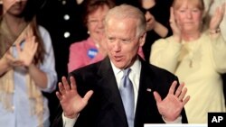 El vicepresidente de Estados Unidos, Joe Biden, en Exeter, Nueva Hampshire.