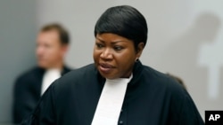 La fiscal Fatou Bensouda en la Corte Penal Internacional (CPI) en La Haya, Países Bajos. Agosto 28, 2018.