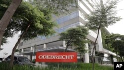 FILE - The Odebrecht headquarters are seen in Sao Paulo, Brazil, April 12, 2018.
