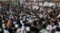 Local residents take part in rally to condemn the killing of Naqeeb Allah, in Karachi, Pakistan, Jan. 19, 2018. 