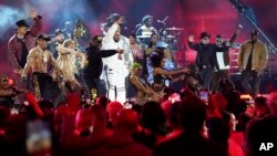 50 Years of Hip Hop Celebration Tribute performance at the 65th annual Grammy Awards on Feb. 5, 2023, in Los Angeles. 