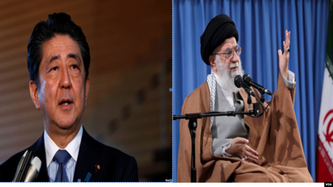 PM Jepang Shinzo Abe dan pemimpin tertinggi Iran Ayatollah Ali Khamenei (foto: ilustrasi). Abe akan melakukan kunjungan ke Teheran Rabu (12/6). 
