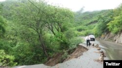 Daños provocados por la tormenta tropical Calvin en San Antonio Monterrey, Salina Cruz, México. Foto: Comisionado PE José Sánchez Saldierna.