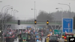 Фермерский протест в Миньске-Мазовецком, Польша. 20 февраля 2024 г. 