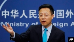 자오리젠 중국 외교부 대변인. 