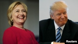 From left, Democratic presidential nominee Hillary Clinton in Philadelphia, and Republican nominee Donald Trump in New York City.