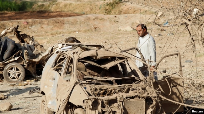 资料照片：阿富汗楠格哈尔省发生汽车炸弹攻击（2020年10月3日）