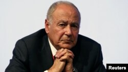 Ahmed Aboul Gheit, secrétaire général de la Ligue arabe, lors du forum des Dialogues méditerranéens à Rome, en Italie, le 1er décembre 2016.