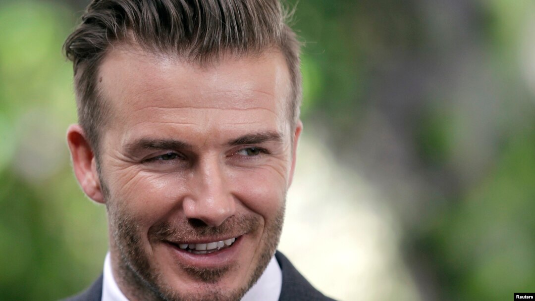 David Beckham pada sebuah konferensi pers di Miami tahun lalu (foto: dok).