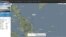 This screen grab from flightradar24.com shows the last reported position of Malaysian Airlines flight MH370, Friday night March 7, 2014. 