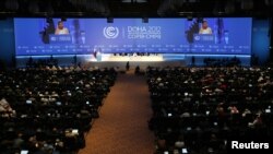 A view of the opening ceremony of the UN Framework Convention on Climate Change (UNFCCC) in Doha November 26, 2012. 