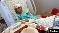 Ahmed Manasra, 13 ans, à l’hôpital de Hadassah a Jérusalem le 15 octobre 2015. 