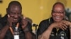 African National Congress (ANC) re-elected President Jacob Zuma, right, with his new deputy Cyril Ramaphosa, left, during their elective conference at the University of the Free State in Bloemfontein, South Africa, Dec. 18, 2012.