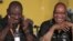 African National Congress (ANC) re-elected President Jacob Zuma, right, with his new deputy Cyril Ramaphosa, left, during their elective conference at the University of the Free State in Bloemfontein, South Africa, Dec. 18, 2012.