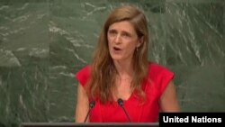 L'ambassadrice américaine au Conseil de sécurité de l'ONU, Samantha Power , 26 octobre 2016. 