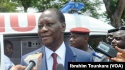 Le président ivoirien Alassane Ouattara, 29 mai 2017. (VOA/Ibrahim Tounkara).