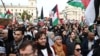 تصویری از یک تجمع اعتراضی طرفداران فلسطینی‌ها در لندن. (آرشیو)