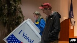 People vote at polling location in Charleston, South Carolina, on February 3, 2024, during the South Carolina Democratic Primary.