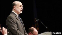 El presidente de la Reserva Federal de Estados Unidos, Ben Bernanke, habló este lunes en el Club Económico de Indiana, en Indianápolis.