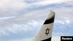 تصویری از دم یک هواپیمای غیرنظامی اسرائیلی (آرشیو)