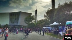 Ground Zero at the New York Maker Faire, which was held at the New York Hall of Science, on the grounds of the 1964-65 New York World’s Fair (VOA/A. Phillips)